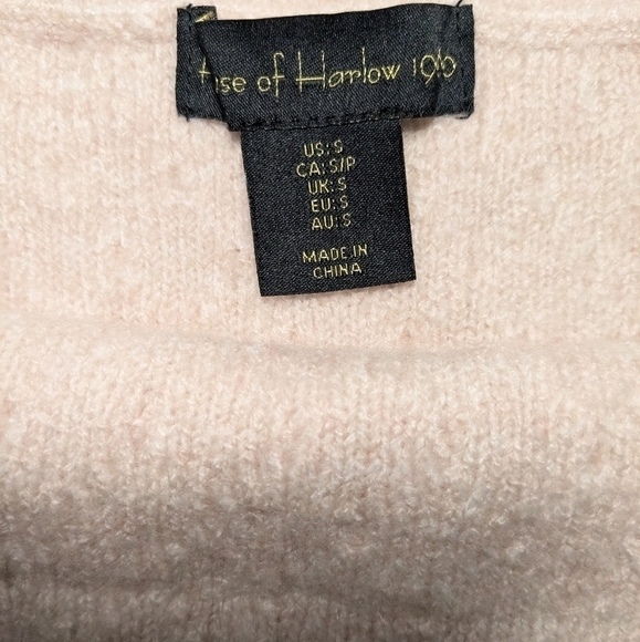 House Of Harlow Pastel Pink Sleeveless Bodycon Cable Knit Sweater Dress Romantic - Picture 7 of 8